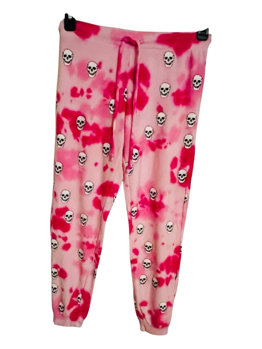 NWT Chaser Pink Tie Dye Skull Print Joggers S